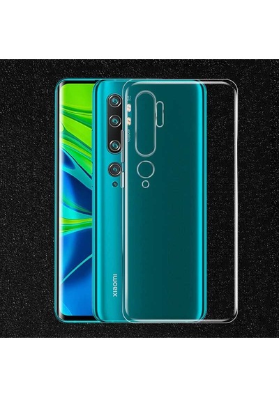 Noktaks - Xiaomi Mi Note 10 Uyumlu - Kılıf Şeffaf Soft Slim Fitt Süper Silikon Kapak - Şeffaf
