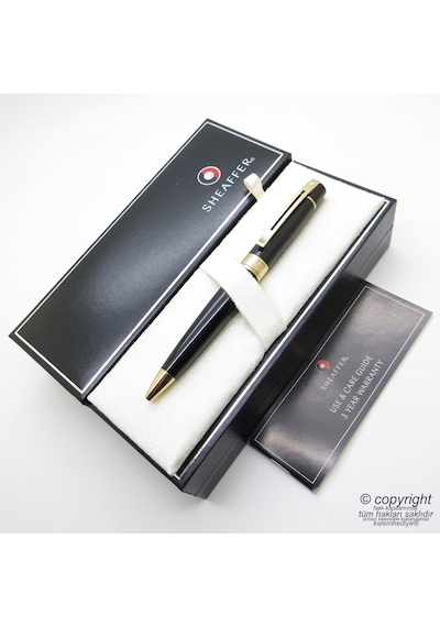 Sheaffer 300 Siyah Altın Tükenmez Kalem Isme Özel Kalem