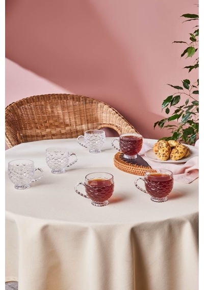 Karaca  Beril 6 Kişilik Cam Çay Fincan Takımı180 Ml