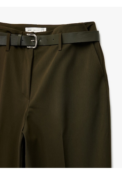 Koton Koton X Sima Tarkan - Nervürlü Cepli Straight Fit Kemerli Bol Paça Pantolon Yeşil 6wak40045ew Koyu Haki Koton Koton X Sima Tarkan - Nervürlü Cepli Straight Fit Kemerli Bol Paça Pantolon Yeşil 6wak40045ew Koyu Haki