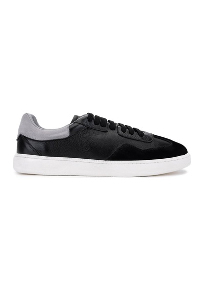 Tamer Tanca Erkek Hakiki Deri Siyah Sneakers & Spor Ayakkabı 1111 10125 Erk Ayk Y25 Syh Dr/syh Suet Siyah