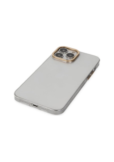 Apple iPhone  Uyumlu-  13 Pro Kılıf Anka Pc Sert Metal Kapak - Şeffaf