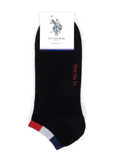 U.S. Polo Assn. Erkek 2'li Patik Çorap Siyah
