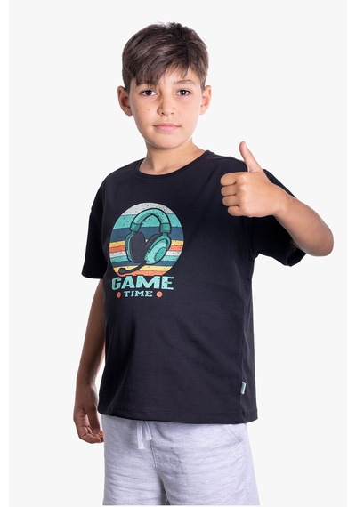 Little's World The Game Time Çocuk Tshirt Siyah