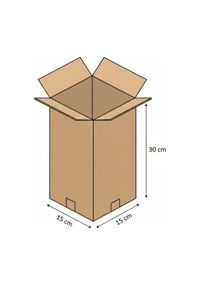15x15x30 Cm Çift Oluklu Dopel Koli - Şişe, Termos Ve Hassas Obje Kutusu 1