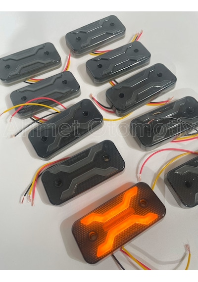 Ahmet Otomotiv 10 Adet Füme Dark Model Sarı-turuncu Led Lamba