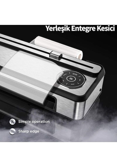 Mühlen Tam Otomatik Robotik Ev Gıda Vakum Makinesi V77 + Poşetli