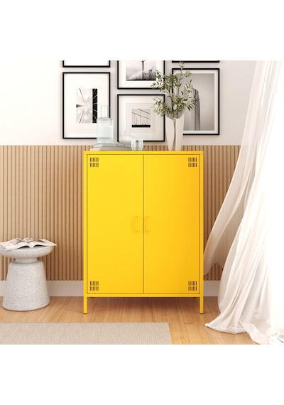 Pera Metal Dolap 2 Kapılı 80,50 X 40 X 109,50 Cm Ral 1018 Sarı