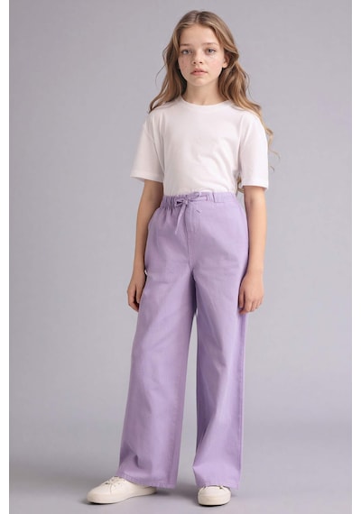 Defacto Wıde Leg Düz Paça Gabardin Pantolon Kız Çocuk G0607a826smpr143 Mor-pr143 Defacto Wıde Leg Düz Paça Gabardin Pantolon Kız Çocuk G0607a826smpr143 Mor-pr143