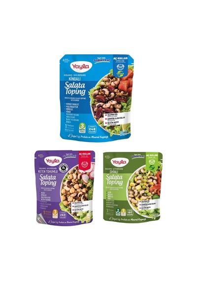 Yayla Haşlanmış Suyu Süzülmüş 3'lü Karma Salata Toping 150 Gr