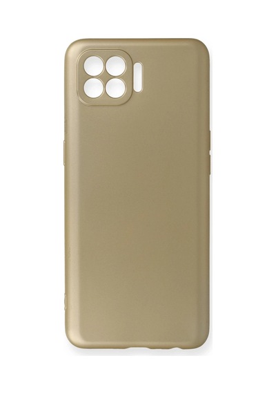 Newface - 518 - Oppo Reno 4 Lite Kılıf First Silikon - Kmrsfres - - Gold