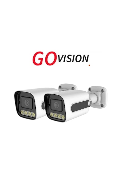 Go Vision 2 Adet Ip Güvenlik Kamerası - 5mp Dış Mekan Kamera, 3.6mm Lens, Poe, Warm Led Gece Görüşlü
