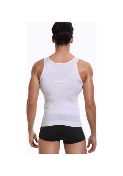 Ff Fit Form Giyim Erkek Göbek Ve Gögüs Toparlayıcı Destekleyici Korse Atlet Beyaz Renk Beyaz