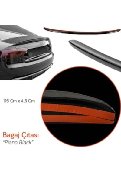 Universal Bağaj Spoiler Parlak Siyah Piano Black