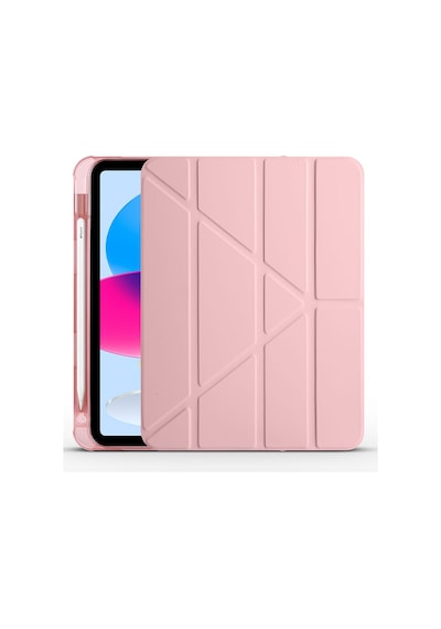 Apple İpad 10.2 8.nesil Uyumlukılıf Kalem Bölmeli Farklı Stand Arkası Yumuşak Silikon Arka Kapak