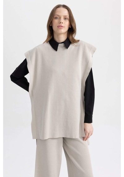 Defacto Regular Fit Süveter Y1323AZ23AUGR445 Gri