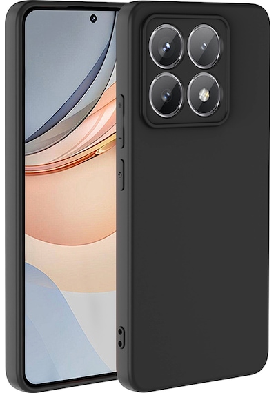 Xiaomi 14t Kılıf Lansman Tasarım İç Yüzeyi Kadife Silikon Siyah