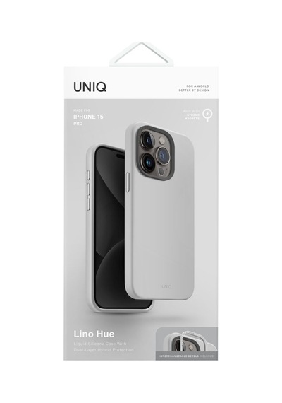 Apple Uyumlu iPhone 15 Pro Kılıf Lino Hue Serisi Magsafe Özellik Magclick Hibrit Silikon Silicore Grey 01-Gümüş Apple Uyumlu iPhone 15 Pro Kılıf Lino Hue Serisi Magsafe Özellik Magclick Hibrit Silikon Silicore Grey 01-Gümüş