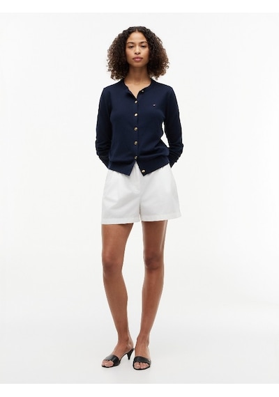 Tommy Hilfiger Co Jersey Stıtch C-nk Ls Cardı Kadın Mavi Kazak - Ww0ww42370