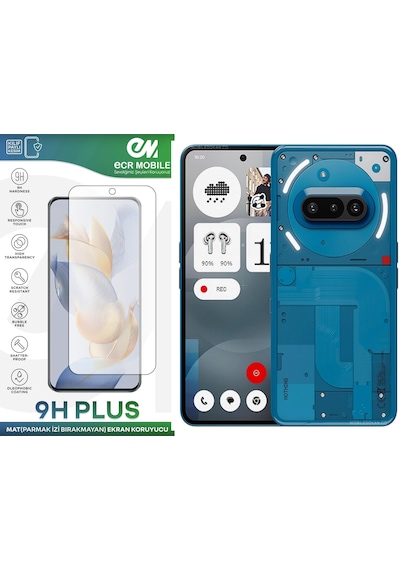 Nothing Phone 3a Ekran Koruyucu Mat Parmak İzi Bırakmayan Uyumlu Esnek Nano Kırılmayan