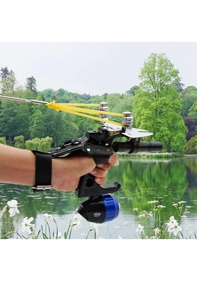 Lazerli Olta Sapı Balıkçılık Makaralı El Tipi Balık Avı Aparatı Kamp Outdoor Siyah