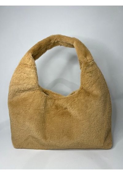 Öznora Peluş Model Omuz Çantası Camel