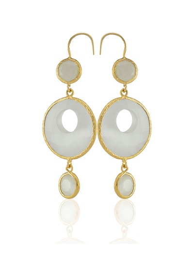 Kadir Jewellery 22 Ayar Altın Kaplama Kadın Sallantılı Küpe -el İşçiliği Ve Hipoalerjenik Küpe Beyaz 02914305