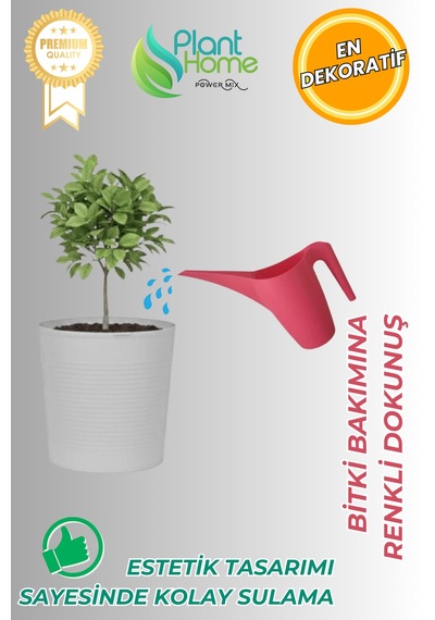 Kırmızı Sulama Kabı Ergonomik, Dayanıklı Ve Şık Bitki Sulama Kabı - İç & Dış Mekan Kullanımı