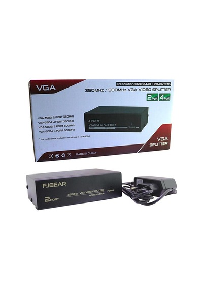 Powermaster Pm 3502 2 Port Vga Splitter Dağıtıcı 350Mhz 1920X1