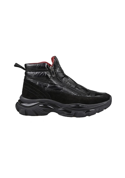 Marcomen 16218 Hakiki Deri Siyah Suet Erkek Bot 001