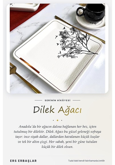 Lüx Seramik Dilek Ağacı 26 Parça 6 Kişilik Kahvaltı Takımı Seti Diğer