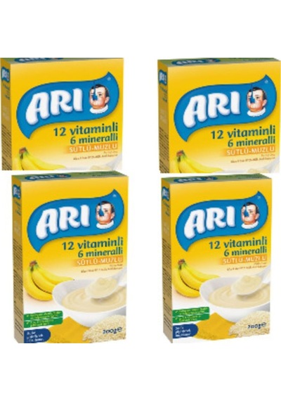 Arı Mama 200 Gr Sütlü - Muzlu 4 Adet