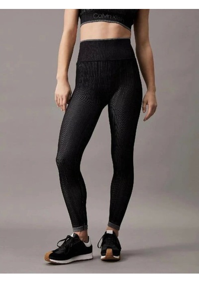 Calvin Klein Kadın Siyah Yüksek Bel Slim Fit Tayt Çok Renkli