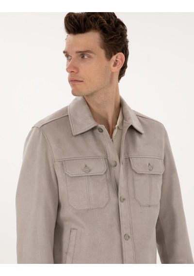 Pierre Cardin Erkek Gri Deri Mont-kaban 50318156-100 Gri