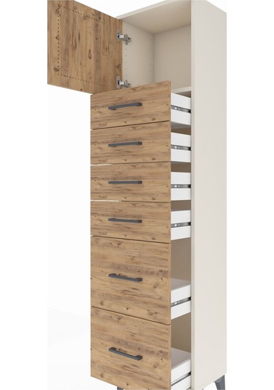 Arges Dolap Tek Raflı 6 Çekmeceli Tek Kapaklı 44x30x182 Aytaşı-çam Aytası Arges Dolap Tek Raflı 6 Çekmeceli Tek Kapaklı 44x30x182 Aytaşı-çam Aytası