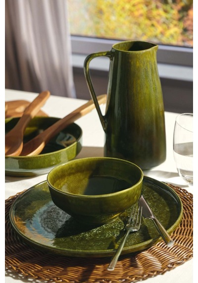 Pasabahce Jungle Seramik Pasta Tabağı 23 Cm - 1 Adet Yeşil