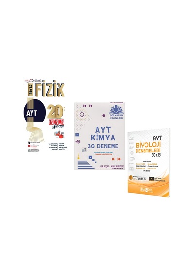 Orijinal Mikro Ayt Fizik Çöz Kazan Kimya Ve Biyotik Biyoloji Deneme Seti 3 Kitap