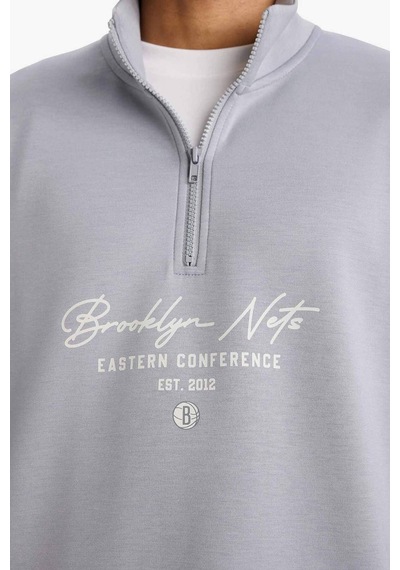 Defacto Defactofit Nba Brooklyn Nets Boxy Fit Dik Yaka Fermuarlı Sırt Baskılı Skuba Dalgıç Kumaş Sweatshirt E8764ax25augr445 Gri Defacto Defactofit Nba Brooklyn Nets Boxy Fit Dik Yaka Fermuarlı Sırt Baskılı Skuba Dalgıç Kumaş Sweatshirt E8764ax25augr445 Gri