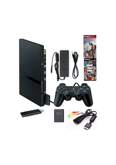 Sony Playstation 2 SCPH70004 128 MB 64 GB USB Bellek PS2 Full Set (2.El)