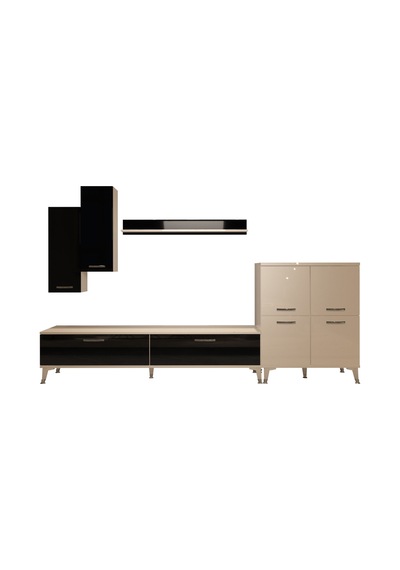 Decoraktiv Eko 6 Slm Std Silver Tv Ünitesi Tv Sehpası Beyaz - Siyah