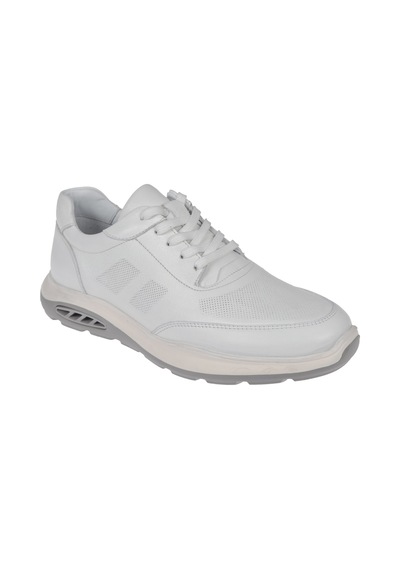 Pullman Hakiki Deri Erkek Spor Ayakkabı Sneaker Mod-5825 Beyaz