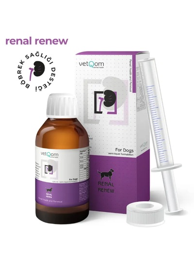 Vetqom Renal Renew Köpek İçin Böbrek Sağlığı, Üremi Karşıtı & Böbrek Fonksiyon Takviyesi