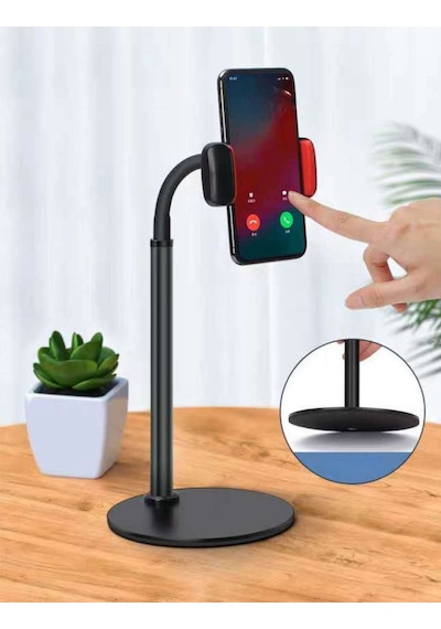 360 Ayarlı Metal Standlı Masa Üstü Metal Gövde Telefon Tutucu Telefon Standı