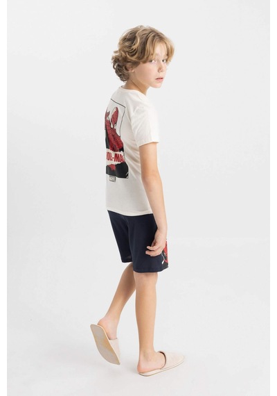 Defacto Erkek Çocuk Marvel Spiderman Kısa Kollu Şortlu Pijama Takımı C2849a824smer103 Ekru Defacto Erkek Çocuk Marvel Spiderman Kısa Kollu Şortlu Pijama Takımı C2849a824smer103 Ekru