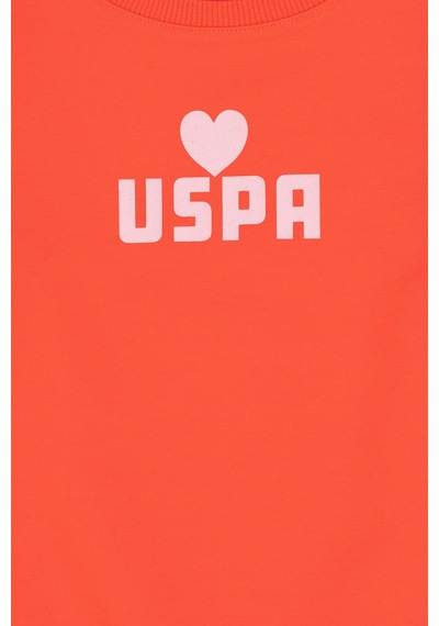 U.s. Polo Assn. Kız Çocuk Nar Çiçeği Sweatshirt 50296389-vr239 Nar Çiçeği