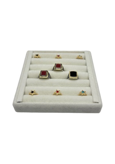 Yüzük Küpe Koldüğmesi Takı Standı Kırık Beyaz 15 X 15 Cm