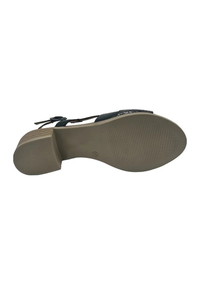 Kemal Tanca 852 807 Kadın Sandalet 56811 Sıyah Yılan