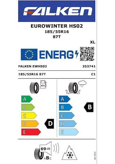 Falken Eurowınter Hs02 185/55r16 87t Xl Kış Lastiği 2026
