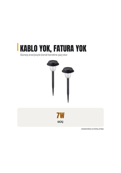 Noas 7w Miranda Solar Bahçe Armatürü 40 Cm Günışığı - Yl74-1022-s