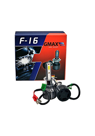 Gmax F16 Seri Mini Slim H3 55W 12-24V 8000L Led Xenon Ampul 2'Li Set Beyaz